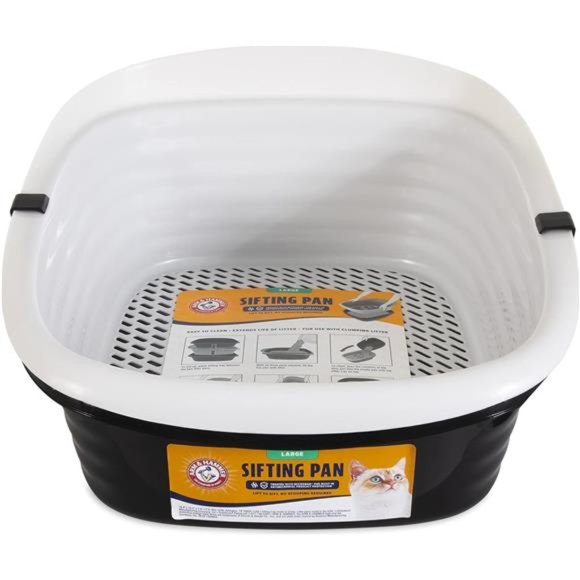 Large Sifting Litter Box Scoop Free Cat Litter Tray with Microban 19"x 15" x 8" - Picture 7 of 7